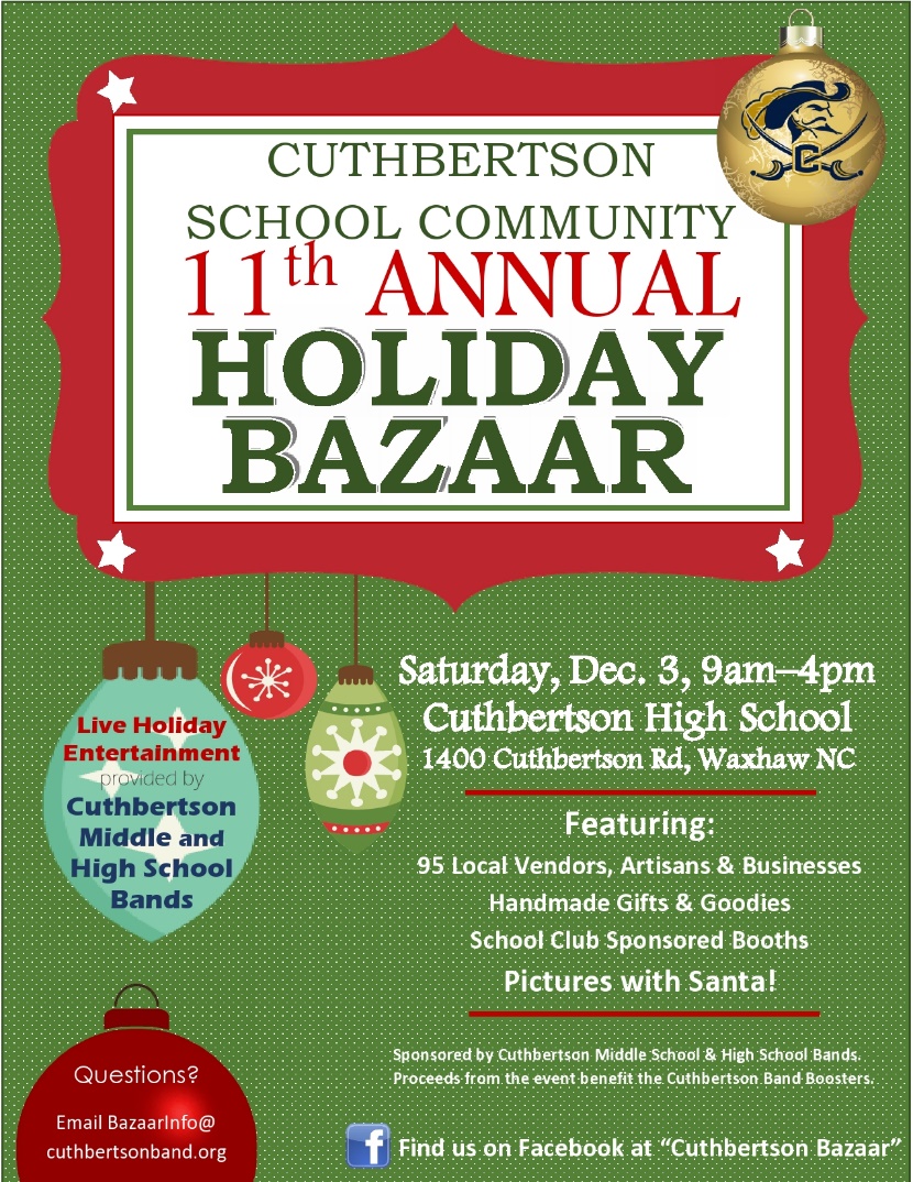 Holiday Bazaar Dec. 3, 2022 9am-4pm